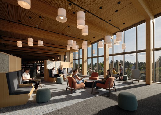 Biblioteca Central en Stevens Ranch / Miller Hull Partnership + Steele Associates Architects Biblioteca Central en Stevens Ranch / Miller Hull Partnership + Steele Associates Architects - Fotografía interior, Sala de estar, Sillas