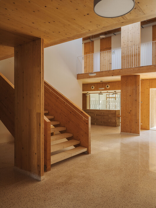 Son Ferriol Health Centre / LaBoqueria - Interior Photography, Stairs, Wood, Beam