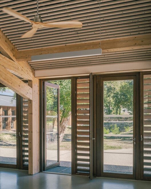Bois de Cergy Leisure Centre / PLURIEL[LES] ARCHITECTES - Interior Photography, Wood, Beam, Column