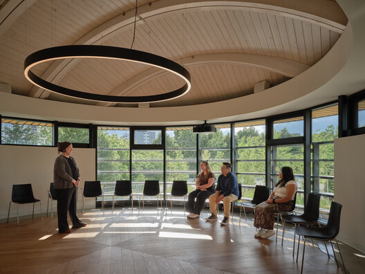 Indigenous House / Formline Architecture + Urbanism + LGA Architectural Partners Indigenous House / Formline Architecture + Urbanism + LGA Architectural Partners - Interior Photography, Chair, Glass