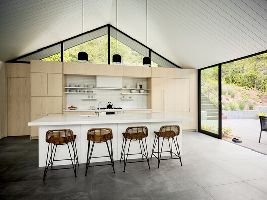 Courtyard House / Hennessey Architecture Courtyard House / Hennessey Architecture - Interior Photography, Kitchen, Wood, Countertop, Table, Lighting, Chair