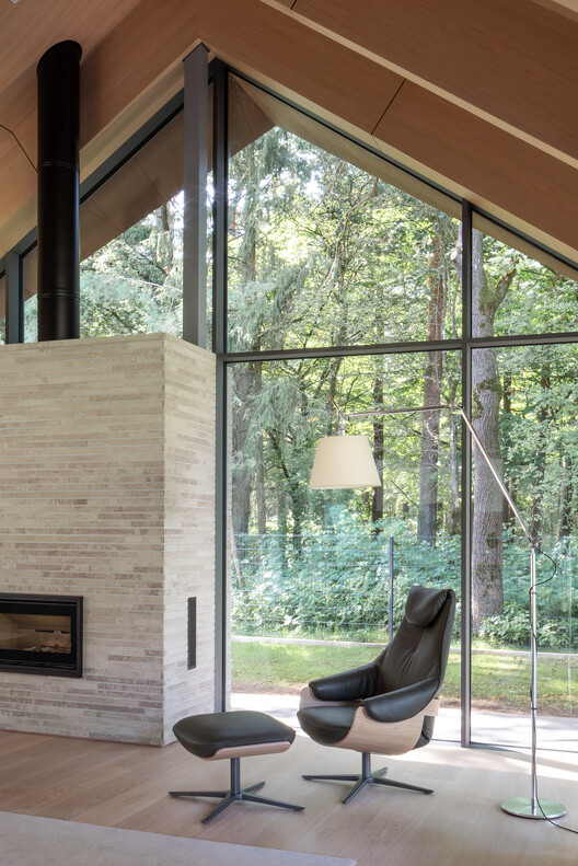 Pamiškio House / ARCHISPEKTRAS - Interior Photography, Wood, Chair, Glass