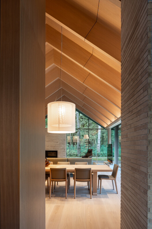 Pamiškio House / ARCHISPEKTRAS - Interior Photography, Dining room, Wood, Beam