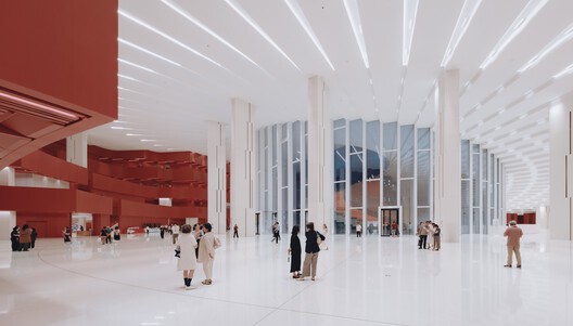 Snøhetta’s Shanghai Grand Opera House Opens With a Sweeping Roof and Panoramic River Views Snøhetta’s Shanghai Grand Opera House Opens With a Sweeping Roof and Panoramic River Views - Image 10 of 15
