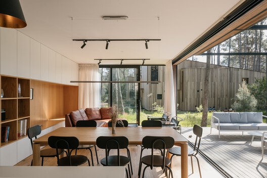 Anja House / iHouse estudio Anja House / iHouse estudio - Interior Photography, Dining room, Wood, Chair, Table, Lighting