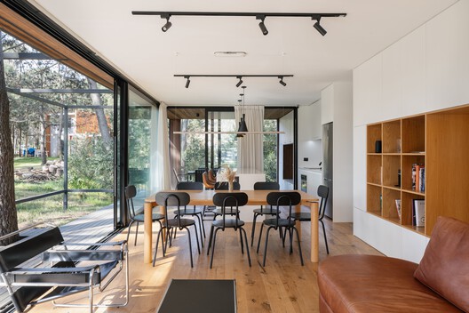 Anja House / iHouse estudio Anja House / iHouse estudio - Interior Photography, Dining room, Wood, Chair, Table, Door, Glass