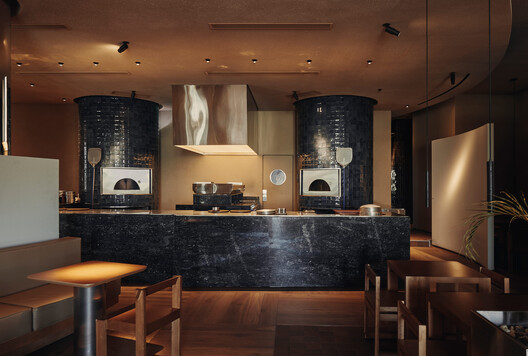 Blu Pizzeria Jeddah / movs studio Blu Pizzeria Jeddah / movs studio - Interior Photography, Lighting, Countertop, Chair