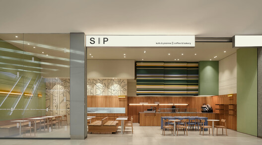 SIP Coffee and Bakery / movs studio SIP Coffee and Bakery / movs studio - Interior Photography, Wood, Lighting, Glass, Chair