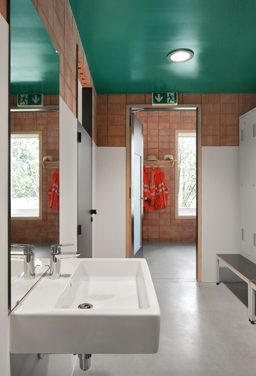 Recycling Park / Bovenbouw Recycling Park / Bovenbouw - Interior Photography, Bathroom, Wood, Sink, Countertop, Glass