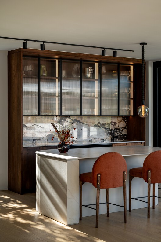 House between Gardens / Studio BHD House between Gardens / Studio BHD - Interior Photography, Kitchen, Wood, Lighting, Table, Shelving, Countertop