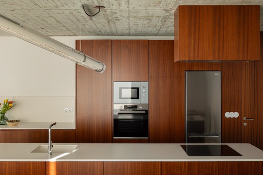 Coqueira House / Tiago Sousa Arquitecto Coqueira House / Tiago Sousa Arquitecto - Interior Photography, Kitchen, Wood, Countertop, Chair