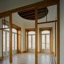 Wood Structure on top of Brick Structure / corpo  atelier - Interior Photography, Refurbishment, Door, Column, Lighting